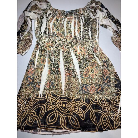 Unity World Wear Women's Boho Dress Size Small Elastic Waist - Picture 1 of 7